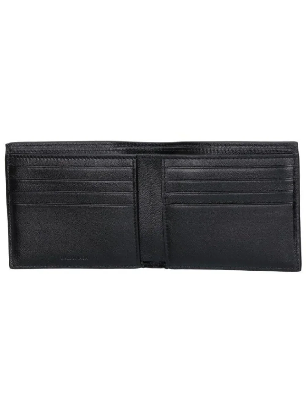 Balenciaga Cash Square Folded Planet Earth Bifold Leather Wallet